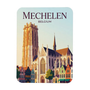 Magnet Flexible Cathédrale de Saint-Rombaut, Malines, Flandre, Bel