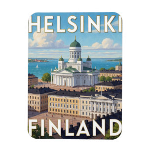 Magnet Flexible Cathédrale d'Helsinki Finlande Scène de voyage bal