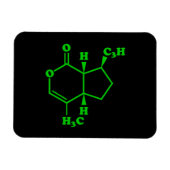 Magnet Flexible Catnip Nepetalactone Formule chimique moléculaire (Horizontal)