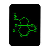 Magnet Flexible Catnip Nepetalactone Formule chimique moléculaire (Vertical)