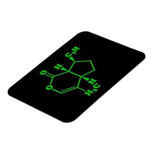 Magnet Flexible Catnip Nepetalactone Formule chimique moléculaire (Côté Gauche)