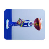 Magnet Flexible Catrina dans une robe bleue et un aimant Casquette (Horizontal)