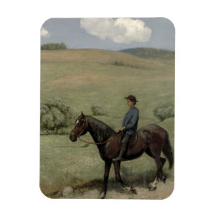 Magnet Flexible Cavalier dans un paysage, 1894 (huile à bord)