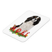 Magnet Flexible Cavalier King Charles aquarelle Noël Noël  (Côté Gauche)