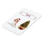 Magnet Flexible Cavalier King Charles Spaniel Noël Chien Drôle (Côté Gauche)
