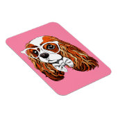 Magnet Flexible Cavalier King Charles Spaniel Portrait (Côté Droit)