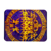 Magnet Flexible cavalier médiéval du 12e siècle et soldats (Horizontal)