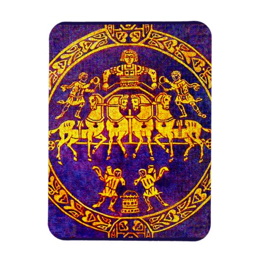Magnet Flexible cavalier médiéval du 12e siècle et soldats (Vertical)