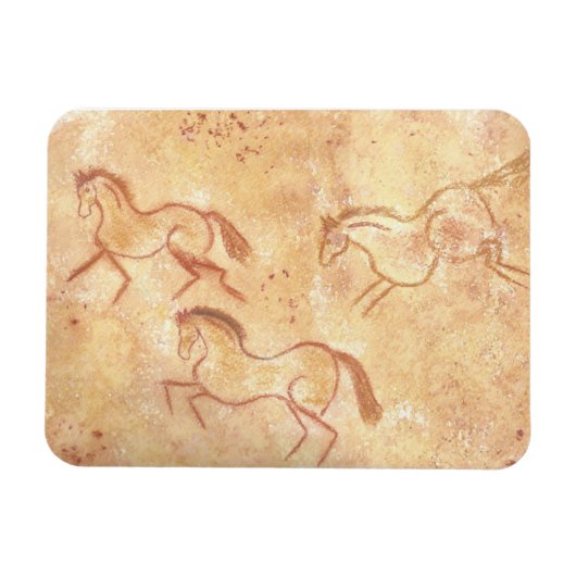 Magnet Flexible Cave Drawing Painting of Horses (Horizontal)