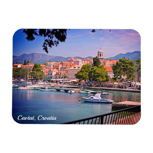 Magnet Flexible Cavtat, Croatie vue sur la carte postale Vacances  (Horizontal)