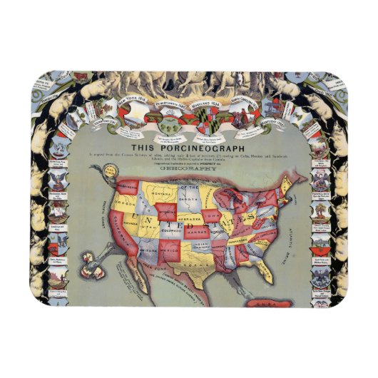 Magnet Flexible CE PORCINÉOGRAPHE, c1876 (Horizontal)