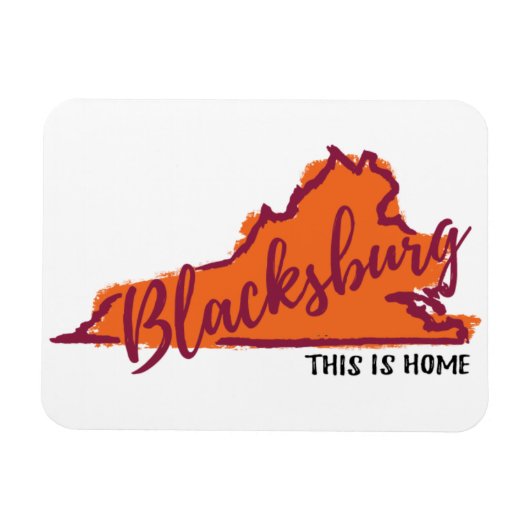 Magnet Flexible Ceci est Home Blacksburg Virginia Hokie aimant (Horizontal)