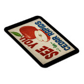 Magnet Flexible Cedar Rapids Iowa Apple - Vintage voyage (Côté Droit)