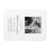 Magnet Flexible Célébration de la vie funéraire Mémorial moderne P (Horizontal)