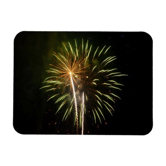 Magnet Flexible Célébration de vacances de feux d'artifice verts e (Horizontal)