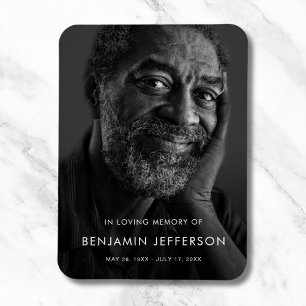 Magnet Flexible Célébration moderne personnalisée de la vie funéra