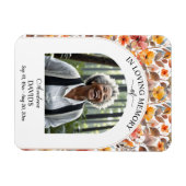 Magnet Flexible Celebration Of Life Floral Funeral Keepsake (Horizontal)