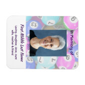 Magnet Flexible Celebration of Life Keepsake invite Bingo Game  (Horizontal)