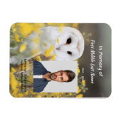 Magnet Flexible Celebration of Life Service Photo Barn Owl Bird  (Horizontal)