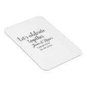 Magnet Flexible Célébrons ensemble la fête de fiançailles nom date (Côté Droit)