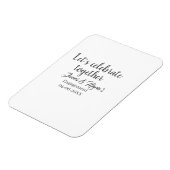 Magnet Flexible Célébrons ensemble la fête de fiançailles nom date (Côté Gauche)