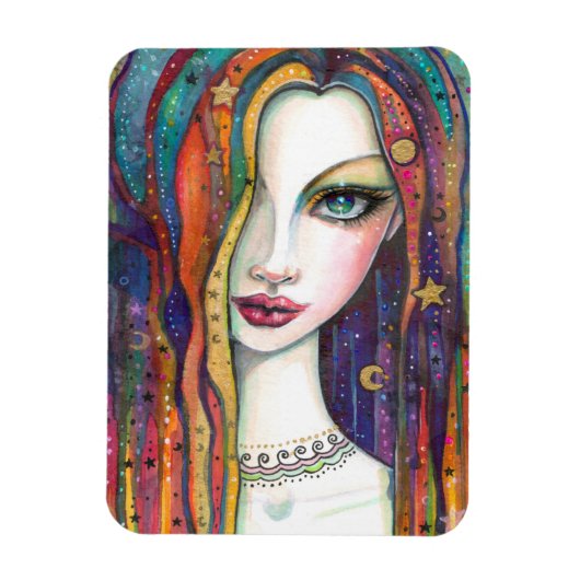 Magnet Flexible Celestia Bohemian Beauty Art par Molly Harrison (Vertical)