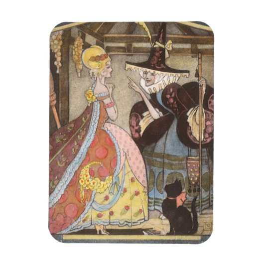 Magnet Flexible Cendrillon et la Fée marraine, Conte de fées vinta (Vertical)