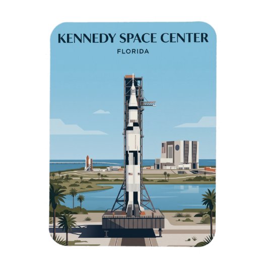 Magnet Flexible Centre spatial Kennedy Floride (Vertical)