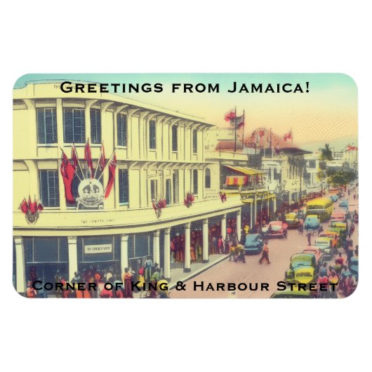 Magnet Flexible Centre-ville de Kingston, Jamaïque (King & Harbour (Horizontal)