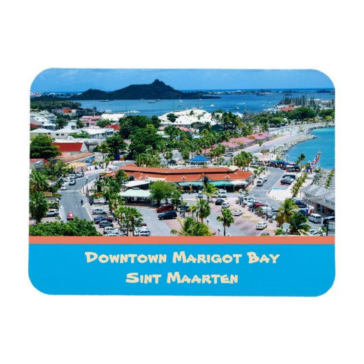 Magnet Flexible Centre-ville de Marigot Bay Sint Maarten (Horizontal)