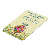 Magnet Flexible Cercle of Love Flower Tree Woodgrain Enregistrer l (Côté Gauche)