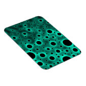 Magnet Flexible Cercles noirs sur fond turquoise (Côté Droit)