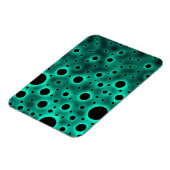 Magnet Flexible Cercles noirs sur fond turquoise (Côté Gauche)