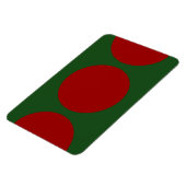 Magnet Flexible Cercles rouges sur vert (Côté Gauche)