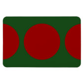 Magnet Flexible Cercles rouges sur vert (Horizontal)