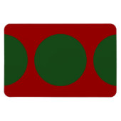 Magnet Flexible Cercles verts en rouge (Horizontal)