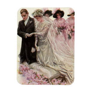 Magnet Flexible Cérémonie de mariage victorien vintage de la marié