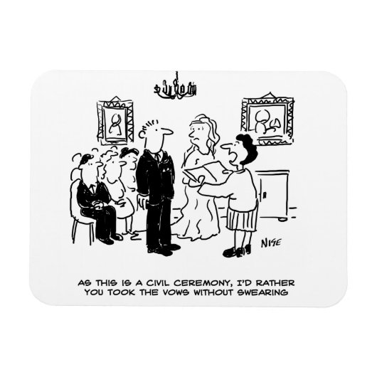 Magnet Flexible Cérémonie des Mariages civils dans un bureau d'enr (Horizontal)