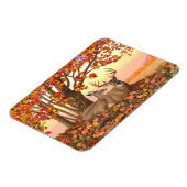 Magnet Flexible Cerf blanc en automne Nouvelle-Angleterre Couleurs (Côté Gauche)