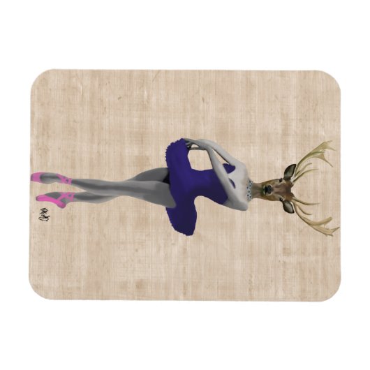 Magnet Flexible Cerf de ballet en bleu (Horizontal)