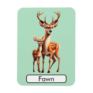 Magnet Flexible Cerf/Faune de carte de poche animal, aimant photo 