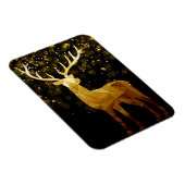 Magnet Flexible Cerf géométrique polygone doré (Côté Droit)