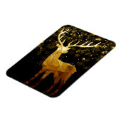 Magnet Flexible Cerf géométrique polygone doré (Côté Gauche)