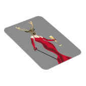 Magnet Flexible Cerf glamour en rouge (Côté Droit)