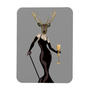 Magnet Flexible Cerfs communs de charme dans le noir 3