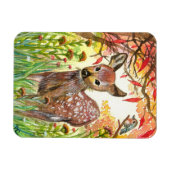 Magnet Flexible Cerfs Et Petits Oiseaux (Horizontal)