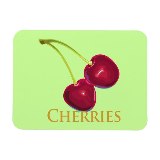 Magnet Flexible Cerises aux tiges (Horizontal)
