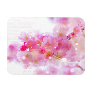 Magnet Flexible Cerisier japonais aux fleurs rose pastel