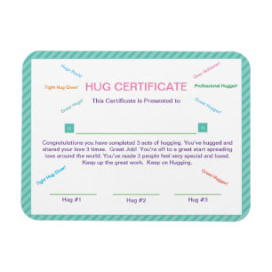 Magnet Flexible Certificat de bisous Bon Comportement Récompense d