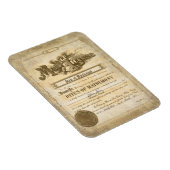 Magnet Flexible Certificat de mariage vintage (Côté Droit)